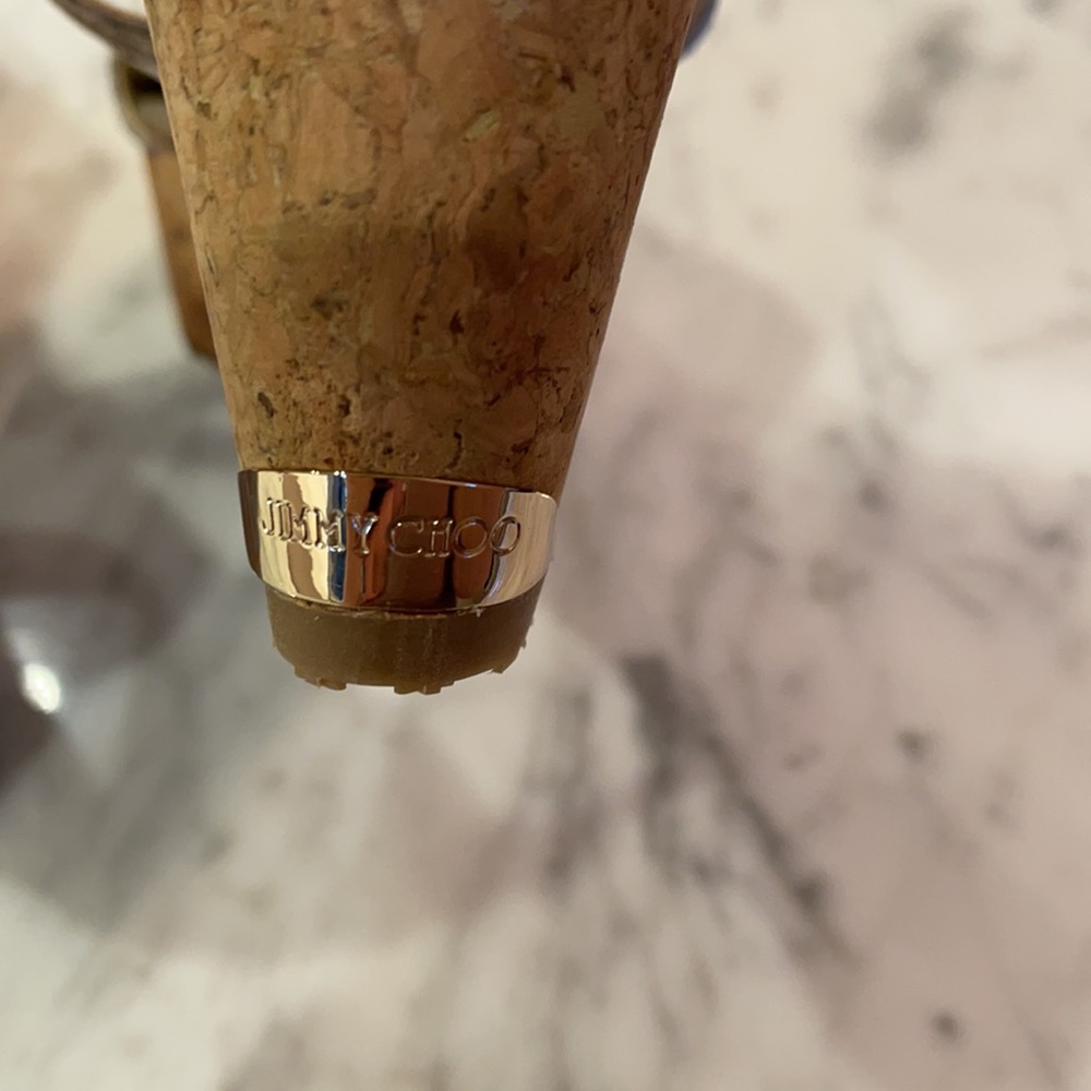 Stunning Jimmy Choo Metallic Printed Suede Wedge. - Picture 5 of 9